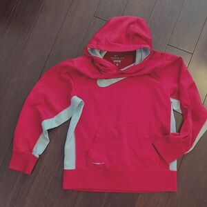 Nike, youth hooded sweatshirt, red, like new, size youth medium